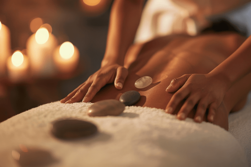 Hotstone massage met 7 chakra edelstenen bij Reiki for You in Brussel